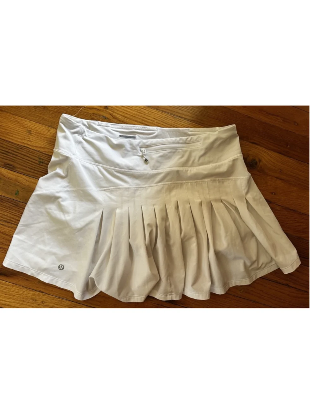 Lululemon Skirt Women 8 White Circuit Breaker Pleated Short Liner Skort Tennis - Picture 4 of 9